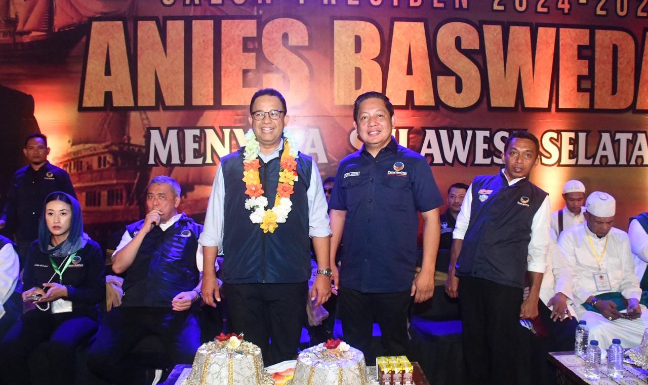 Anies Baswedan saat berada di Celebes Convention Center CCC Makassar.